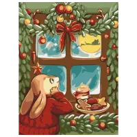 Картина по номерам BrushMe История у окна RBS1015FC 40 x 30 cm / Вертикальная