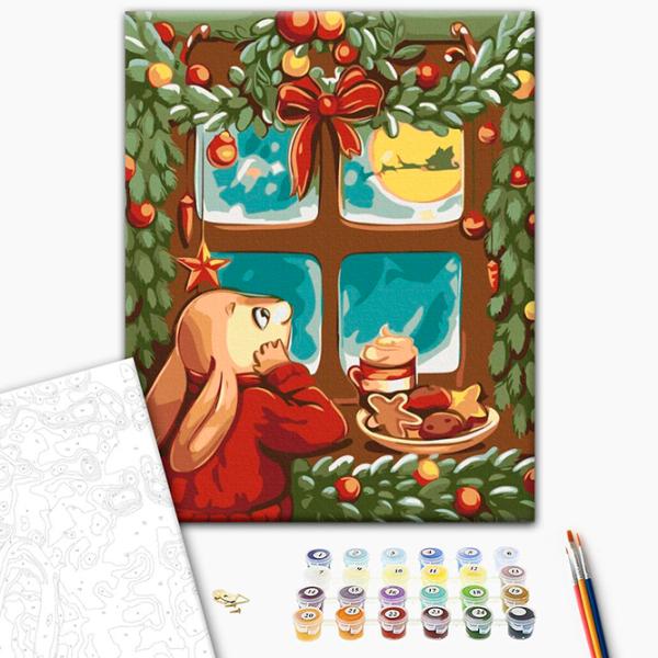 Pictură pe numere BrushMe O poveste la fereastră RBS1015FC 40 x 30 cm / Verticală photo 2