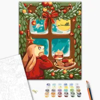 Pictură pe numere BrushMe O poveste la fereastră RBS1015FC 40 x 30 cm / Verticală photo 2