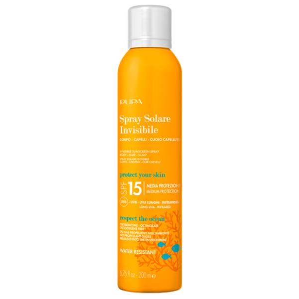 Spray de protecție solară Pupa Invisible Sunscreen Spray SPF 15 Yellow / 0.2l photo 1
