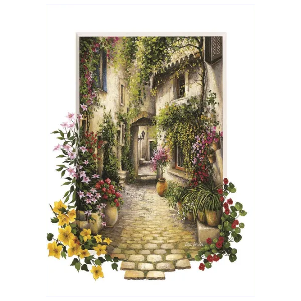 Puzzle Art Puzzle In a small flower village 8+/ Количество деталей: 500 photo 1