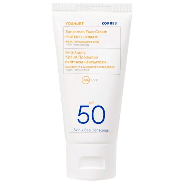 Cremă de protecție solară KORRES Yoghurt Sunscreen Face Cream White / 0.05l photo 1