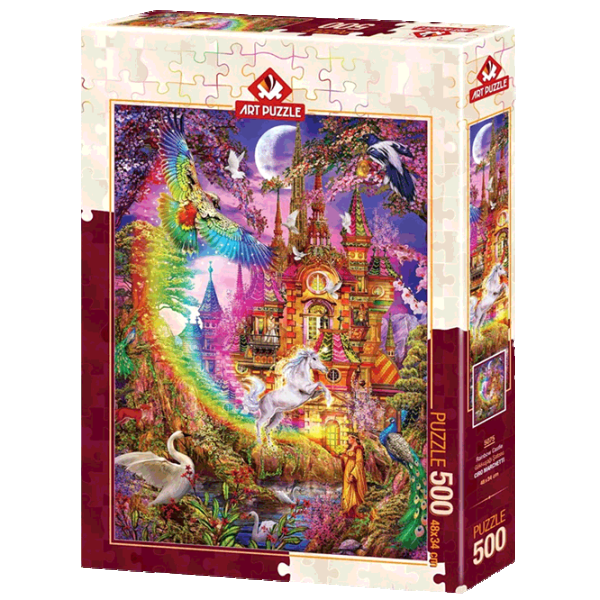 Puzzle Art Puzzle Rainbow Castle 8+/ Numărul de piese: 500 photo 1