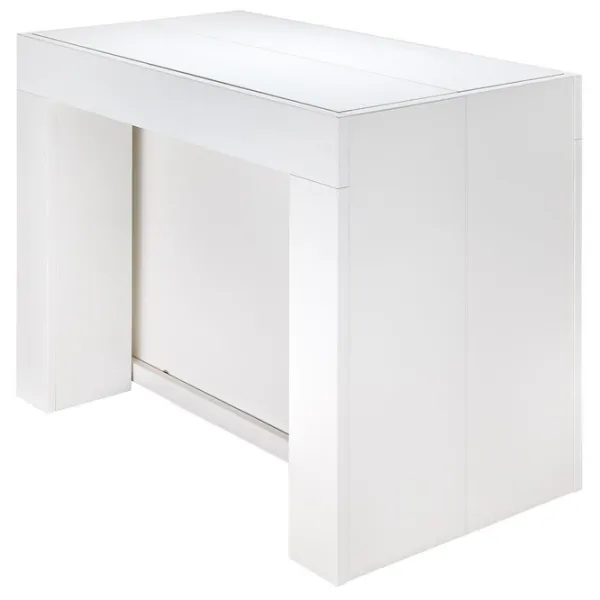 Masă de bucătărie extensibilă Flat ST 9 PAL/ White photo 1