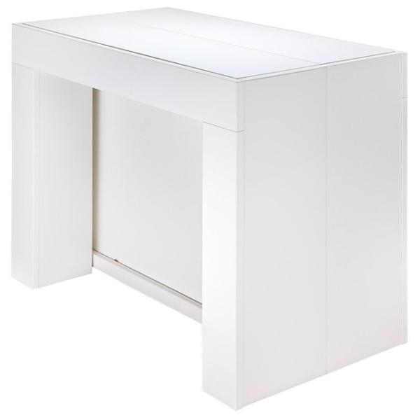 Masă de bucătărie extensibilă Flat ST 9 PAL/ White photo 1