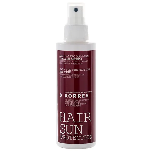 Spray de protecție solară KORRES Hair Sun Protection Red Vine Red / 0.15l photo 1 Spray de protecție solară KORRES Hair Sun Protection Red Vine Red / 0.15l photo 1
