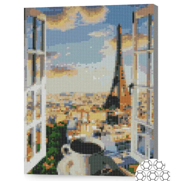 Mozaic Art Galery Premium Cafea cu privire spre Paris   /  photo 2 Mozaic Art Galery Premium Cafea cu privire spre Paris   /  photo 2