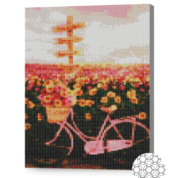 Mozaic Art Galery Premium Bicicletă langă cîmpul inflorit  /  photo 2