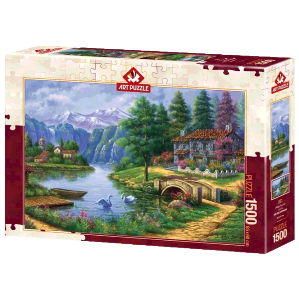 Puzzle Art Puzzle Lake Village 15+/ Количество деталей: 1500 photo 1