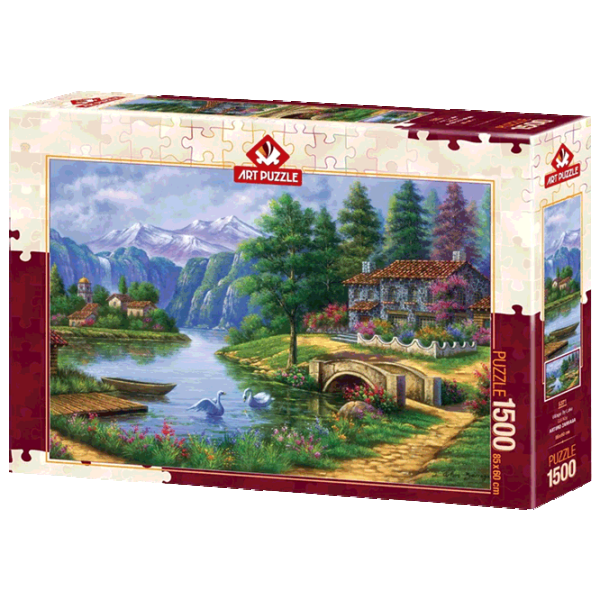 Puzzle Art Puzzle Lake Village 15+/ Количество деталей: 1500 photo 1