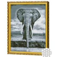 Мозайка Art Galery Premium Elefant in nuanțe gri / photo 2