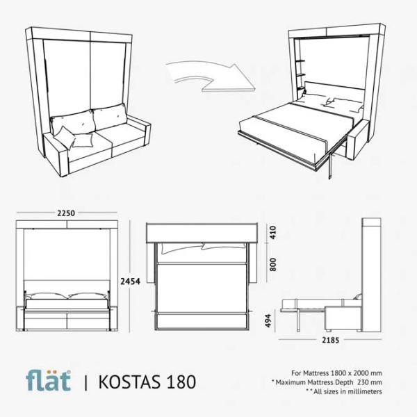 Диван Flat KOSTAS (282030) Ткань / Белый photo 4 Диван Flat KOSTAS (282030) Ткань / Белый photo 4