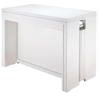 Кухонный стол раскладной Flat Console 6in1 ДСП/ Белый