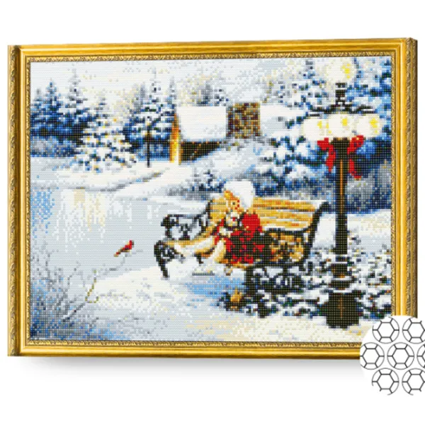 Mozaic Art Galery Premium Micuța langă lacul inghețat  /  photo 2