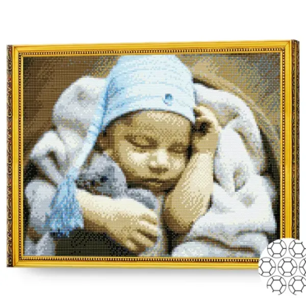 Mozaic Art Galery Premium Bebeluș cu ursuleț  /  photo 2 Mozaic Art Galery Premium Bebeluș cu ursuleț  /  photo 2