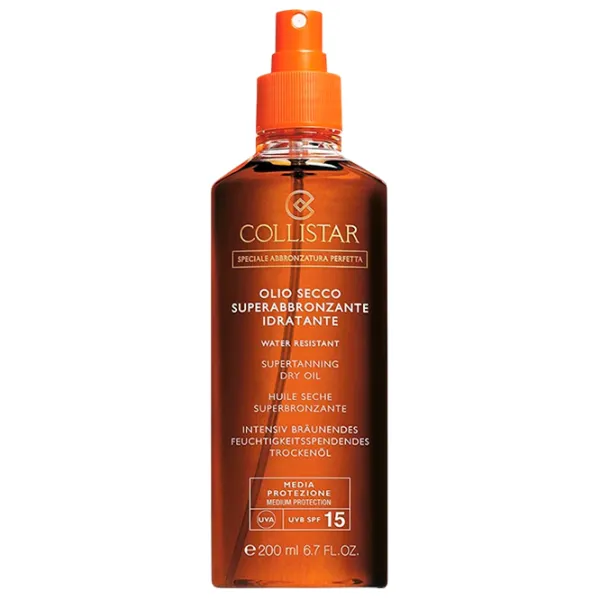 Spray de protecție solară Collistar Supertanning Dry Oil Transparent / 0.2l photo 1 Spray de protecție solară Collistar Supertanning Dry Oil Transparent / 0.2l photo 1