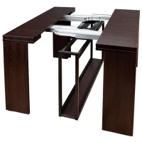 Кухонный стол раскладной Flat Console 6in1 ДСП/ Коричневый photo 7