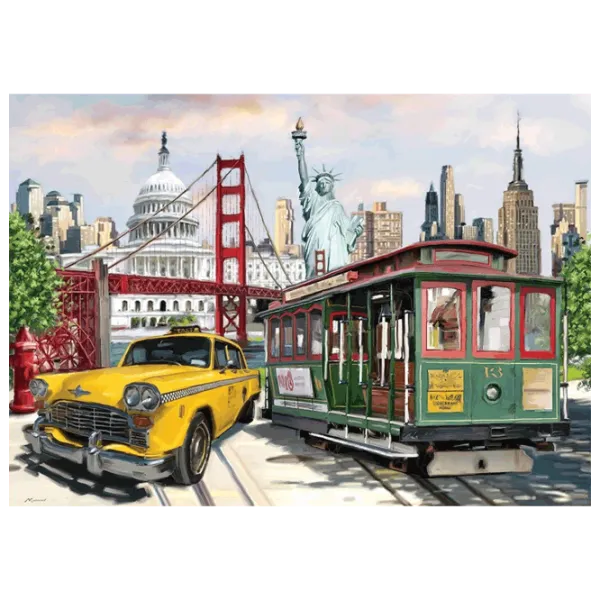 Puzzle Art Puzzle USA collage 15+/ Numărul de piese: 2000 photo 1