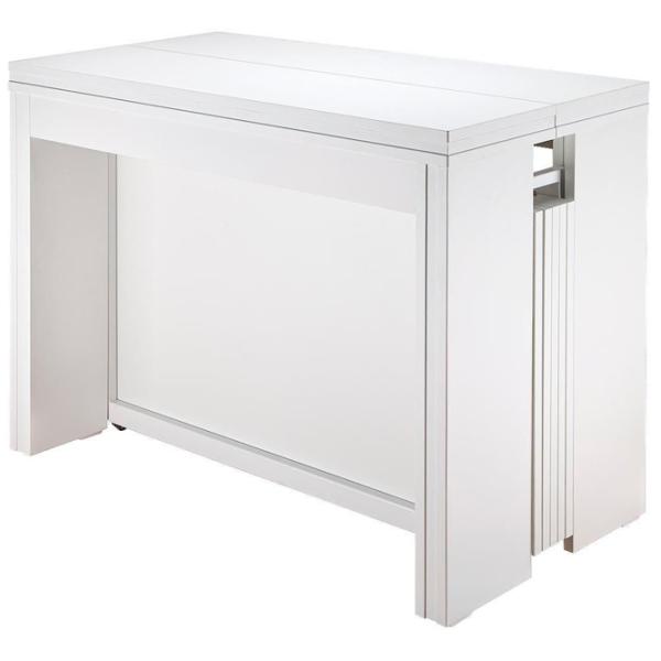 Masă de bucătărie extensibilă Flat Console 5in1 PAL/ White photo 1