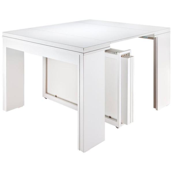 Masă de bucătărie extensibilă Flat Console 5in1 PAL/ White photo 3
