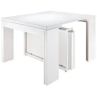 Кухонный стол раскладной Flat Console 5in1 ДСП/ Белый photo 3