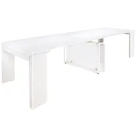 Кухонный стол раскладной Flat Console 5in1 ДСП/ Белый photo 5