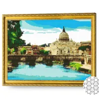 Мозайка Art Galery Premium Râul azuriu in oraș / photo 2