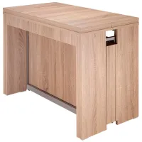 Кухонный стол раскладной Flat Console 5in1 ДСП/ Дуб Бардолино