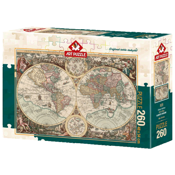 Puzzle Art Puzzle World Map 8+/ Количество деталей: 260 photo 1