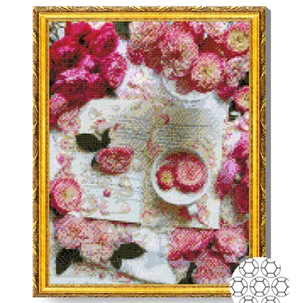 Mozaic Art Galery Premium Cartea si flori roz   /  photo 2 Mozaic Art Galery Premium Cartea si flori roz   /  photo 2
