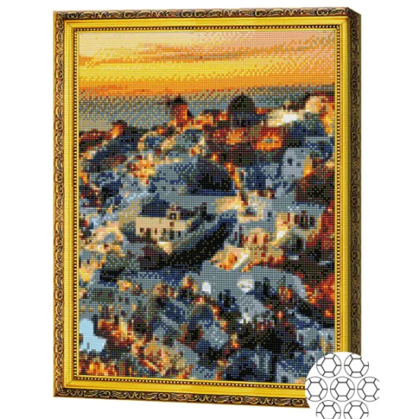 Mozaic Art Galery Premium Santorini la apus   /  photo 2