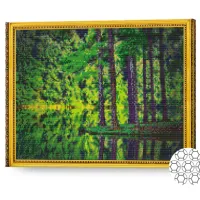 Mozaic Art Galery Premium Padurea verde in jurul lacului / photo 2