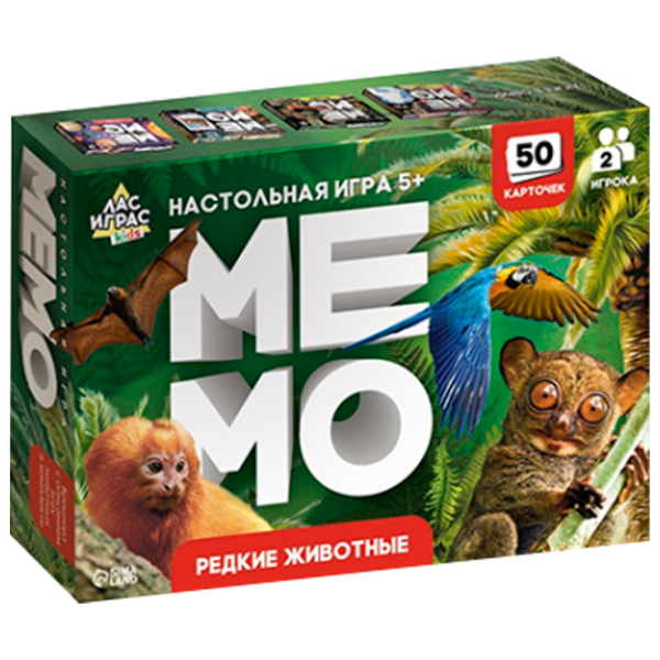 Настольная игра Las Igras Memo Animals 5+/ Развитие photo 1