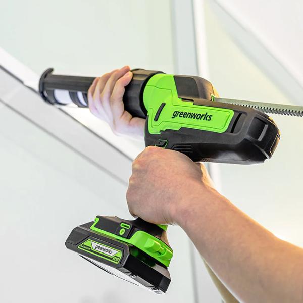 Pistol pentru silicon Greenworks G24CG Black photo 2