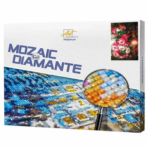 Mozaic Art Galery Premium Buchet de bujor albi si roz  /  photo 1 Mozaic Art Galery Premium Buchet de bujor albi si roz  /  photo 1