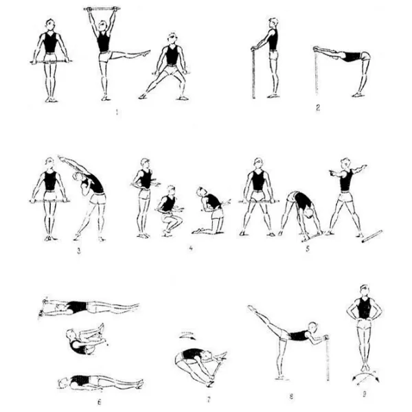 Baston pentru gimnastică Yakimasport 2373 Multicolor / Plastic photo 3