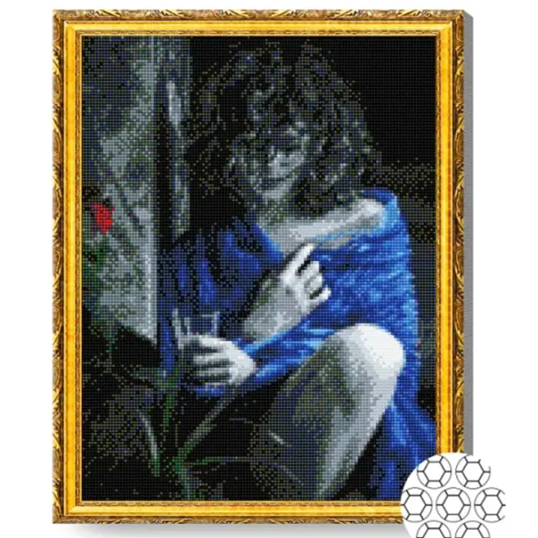 Mozaic Art Galery Premium Frumoasa crețoasă in nuanțe gri  /  photo 2