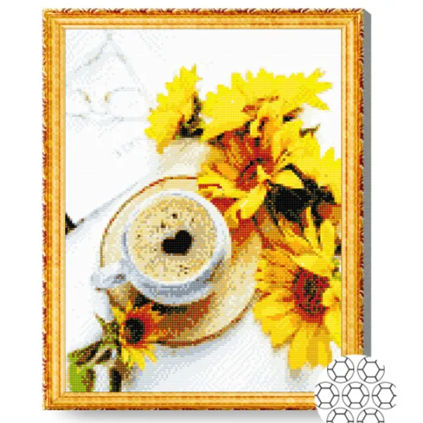 Mozaic Art Galery Premium Floarea soarelui si cafea   /  photo 2