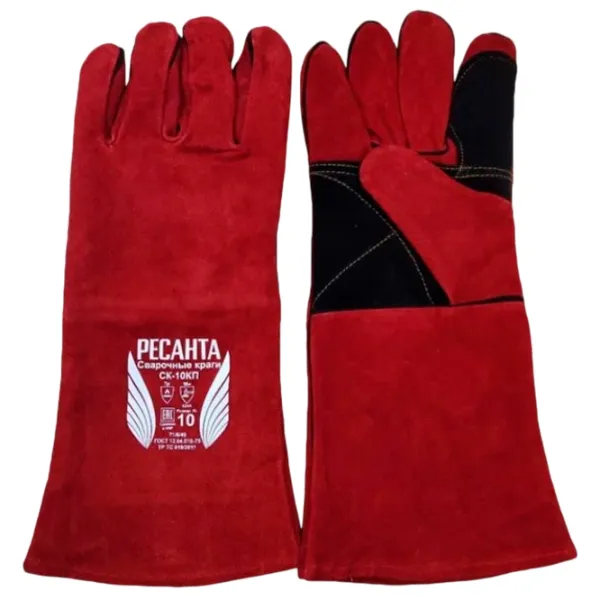 Перчатки сварочные Resanta R71649 Красный photo 1