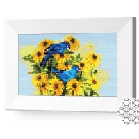 Mozaic Art Galery Premium Păsărele albastre pe flori galbene / photo 2