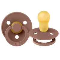 Suzetă cu tetina rotundă Bibs 300247C  Unisex / 18 luni - 36 luni / Latex / Brown