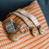Clip pentru suzetă universal Bibs 9440223 Unisex / 0 luni - / Latex / Gray photo 2