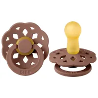 Suzetă cu tetina rotundă Bibs Boheme 220247C  Unisex / 6 luni - 18 luni / Latex / Brown