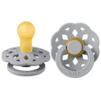 Соска круглая Bibs Boheme 210223C  Унисекс / 0 месяцев - 6 месяцев / Латекс / Серый