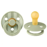 Suzetă cu tetina rotundă Bibs Studio Colour 10016250C  Unisex / 0 luni - 6 luni / Latex / Sage