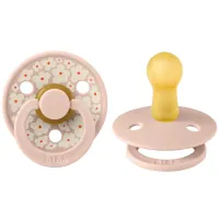 Suzetă cu tetina rotundă Bibs Studio Colour 20018244C  Pentru fetițe / 6 luni - 18 luni / Latex / Pink