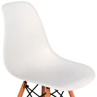 Обеденные стол со стульями Evelin DT 402-1+4 (LC-021) Круглая / ДСП / Белый photo 4