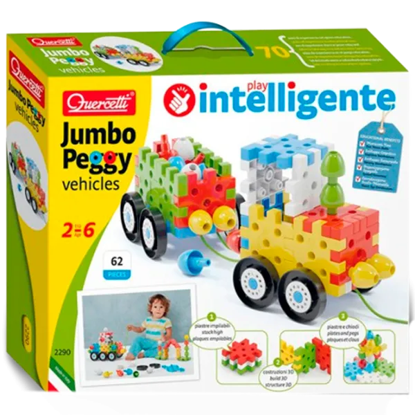 Constructor Quercetti Jumbo Peggy Vehicles / Multicolor photo 1