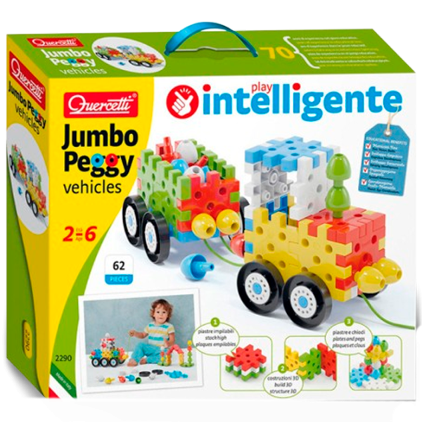 Constructor Quercetti Jumbo Peggy Vehicles / Multicolor photo 1