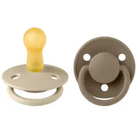Suzetă cu tetina rotundă Bibs De lux 190210  Unisex / 6 luni - 18 luni / Latex / Dark Oak